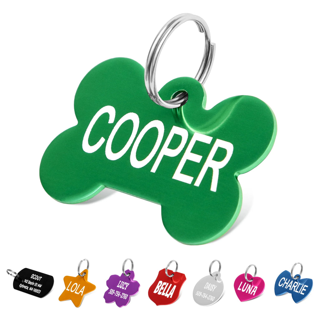 Placa personalizada de metal Forma: Hueso para perro