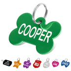 Placa personalizada de metal Forma: Hueso para perro