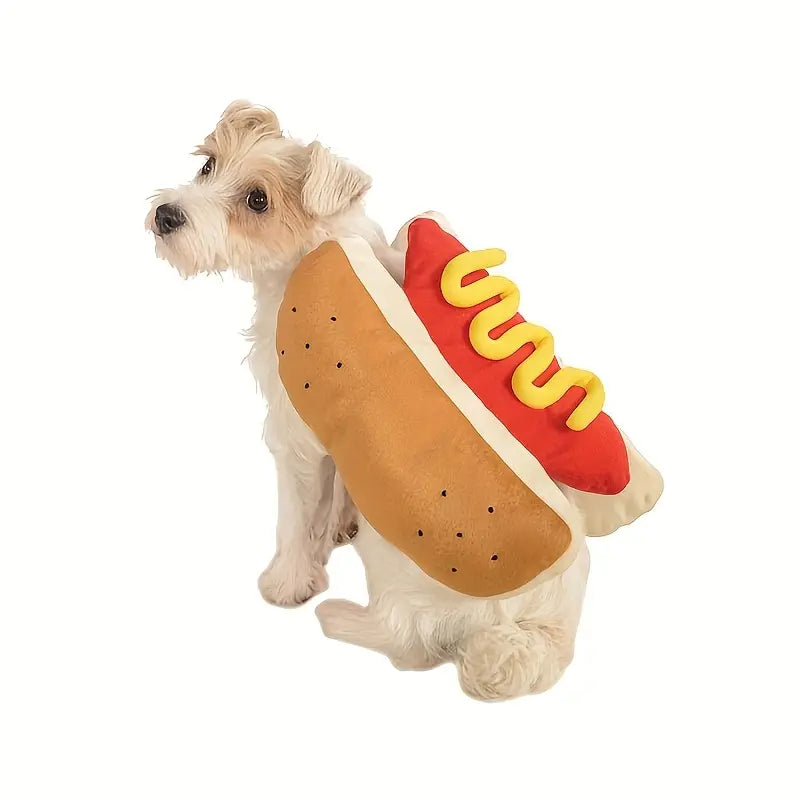Disfraz de hot dog ( perro caliente) para mascotas