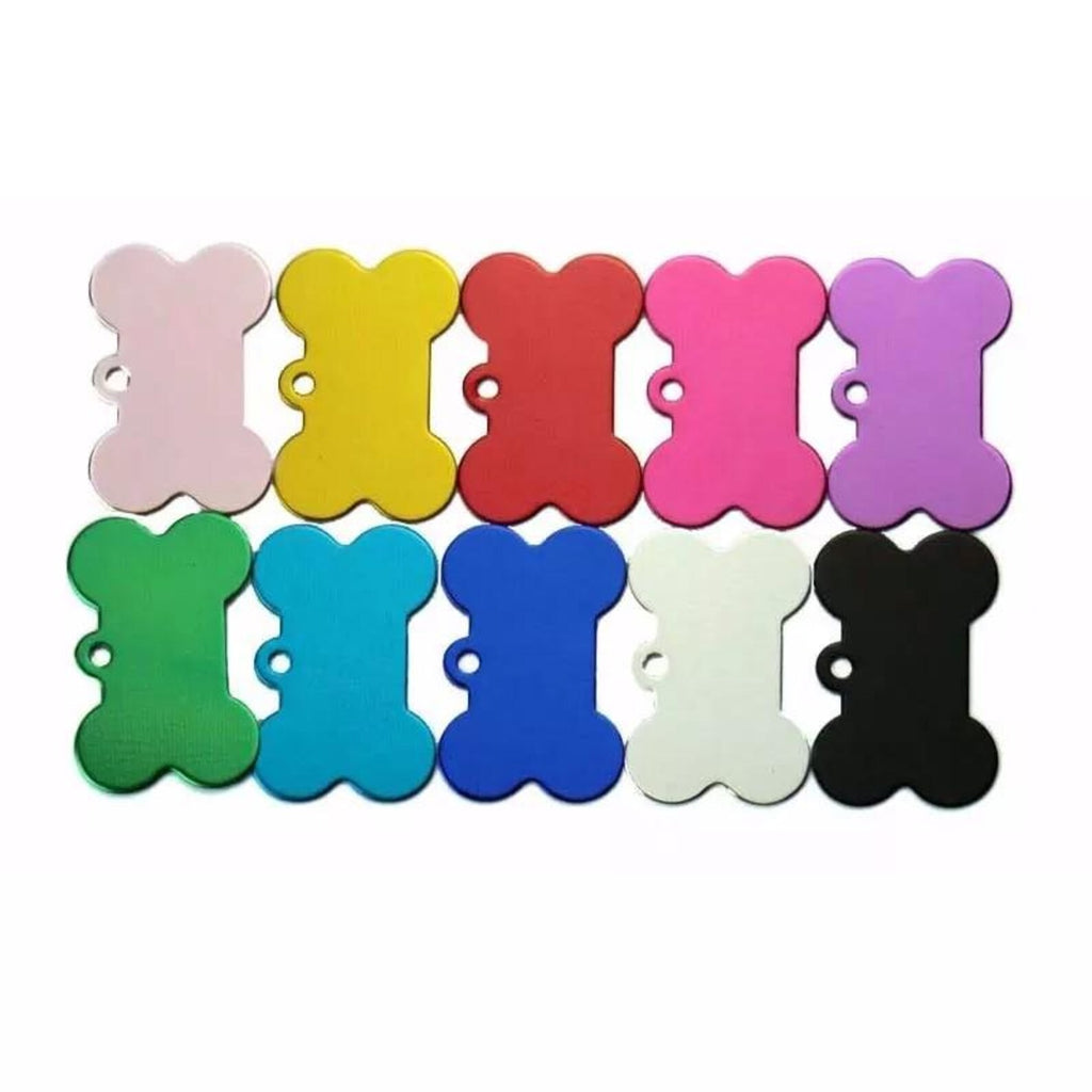 Placa personalizada de metal Forma: Hueso para perro